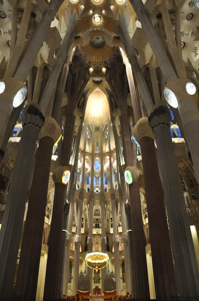 La Sagrada Familia, cathedral designed by Gaudi