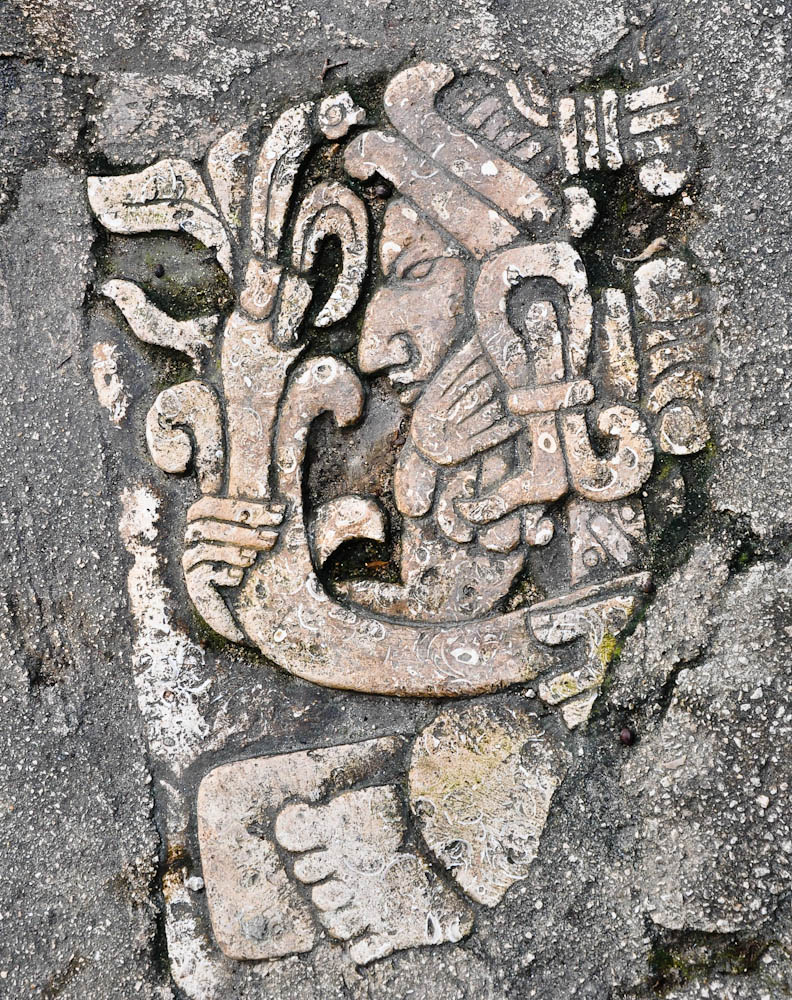 Detail of Mayan ruins in Yucatan