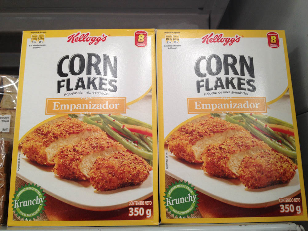 Instead of bread crumbs, use corn flakes!