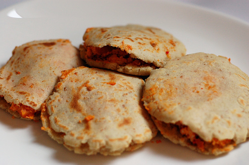 Gorditas: corn meal pockets stuffed with the usual, meat, beans, cheese...