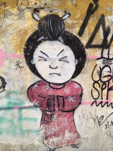Asian inspired graffiti in Liberdade