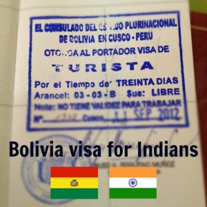 Bolivia visa for Indians