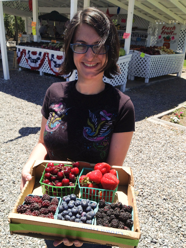 Fresh berries straight from the farm in the California country-side