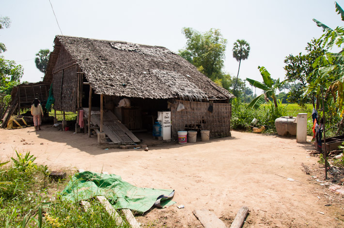 Typical rural house in a village of Siem Reap