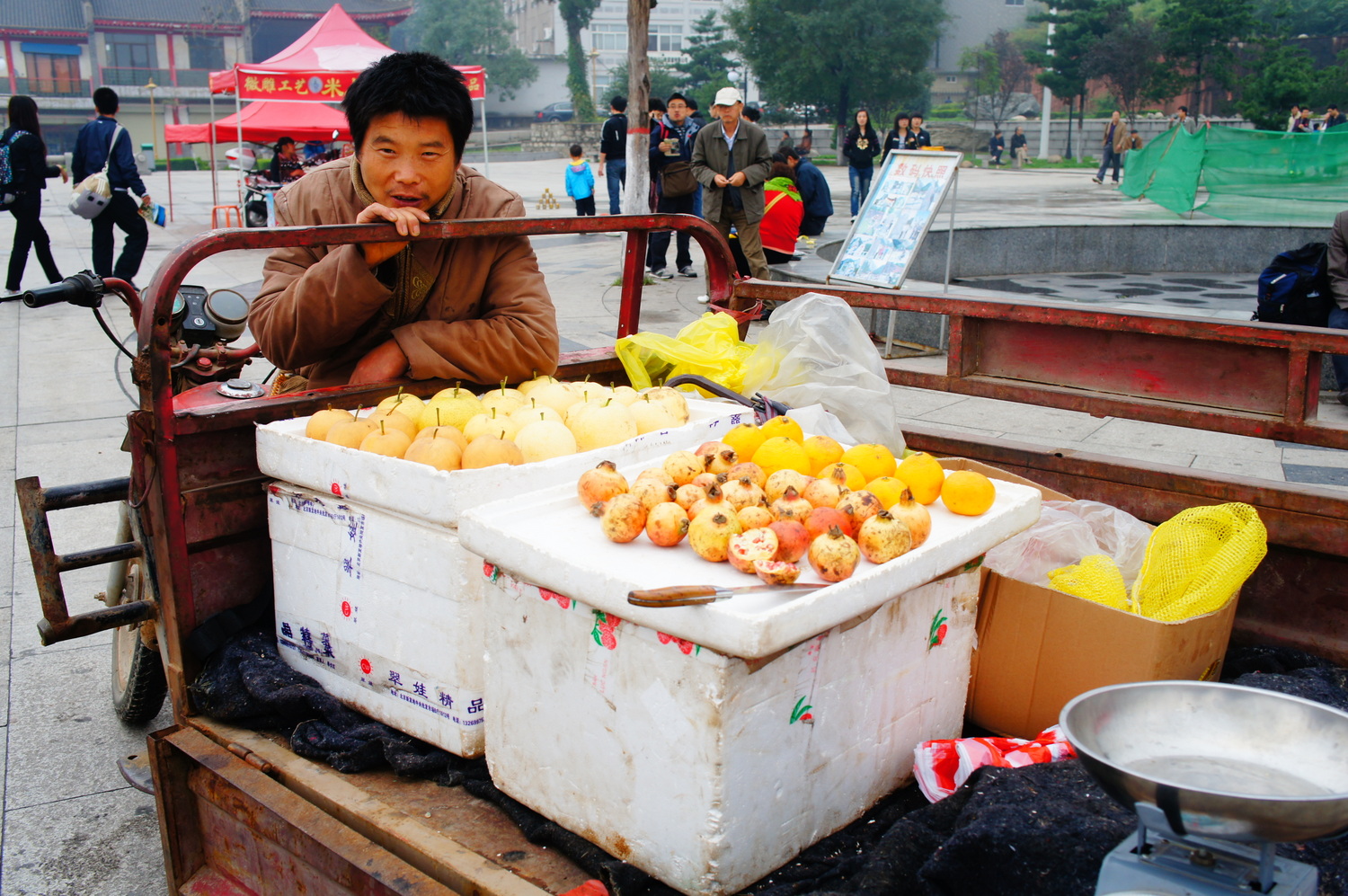 You even have to haggle for fruits and veggies in the street