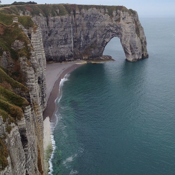 The cliffs and coast at Etretat, Normandy