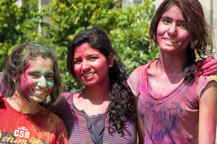 Friendly faces of Holi