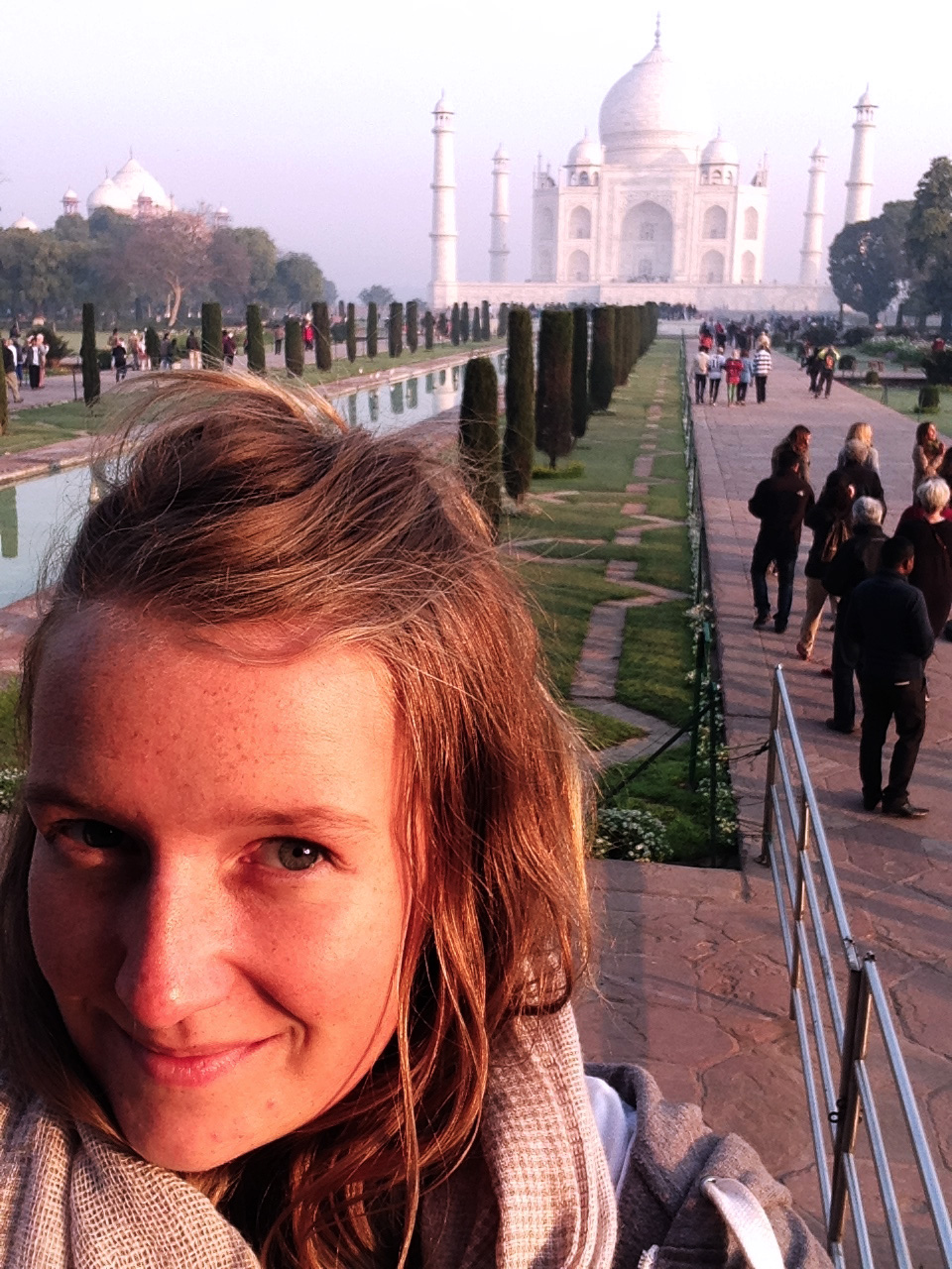 Clare from The Wayfarer Diaries at the Taj Mahal in India