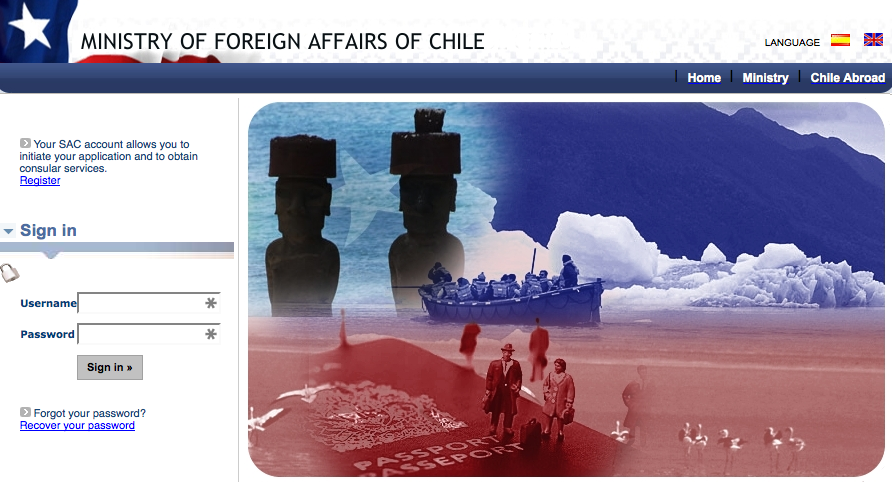 Ministry of Foreign Affairs of Chile website