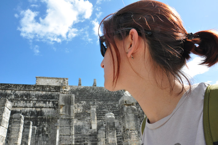 Exploring Mayan ruins