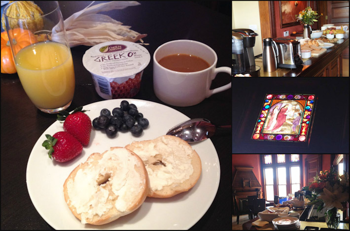 Continental breakfast at The Payne Mansion Hotel