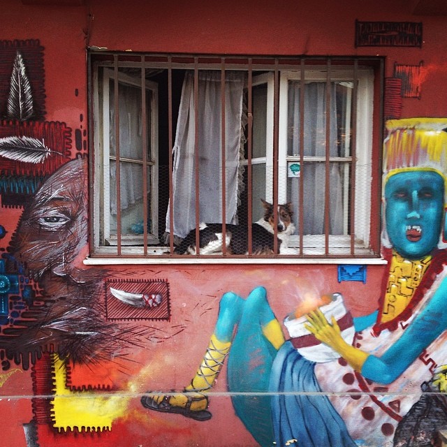 Colors abound in Barrio Brasil, Santiago de Chile