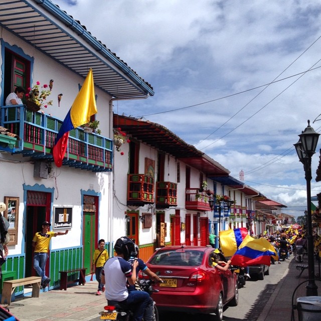 Fuerza Tricolor celebrations in Salento, Colombia