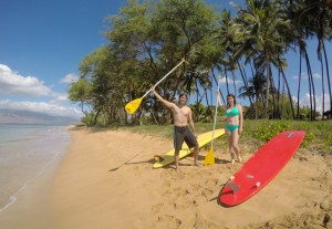 Stand-up paddle class with Makena in Maui