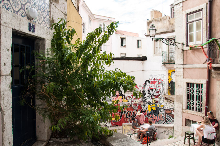 One of the many picturesque corners around old Lisbon