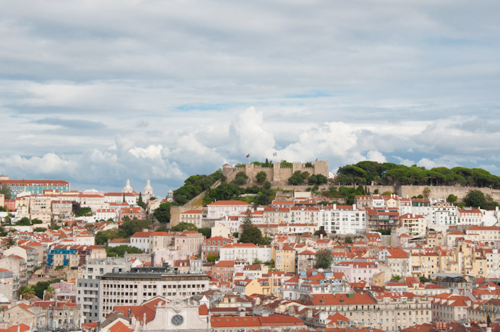 View of Sao Jorge's Castle in Lisbon