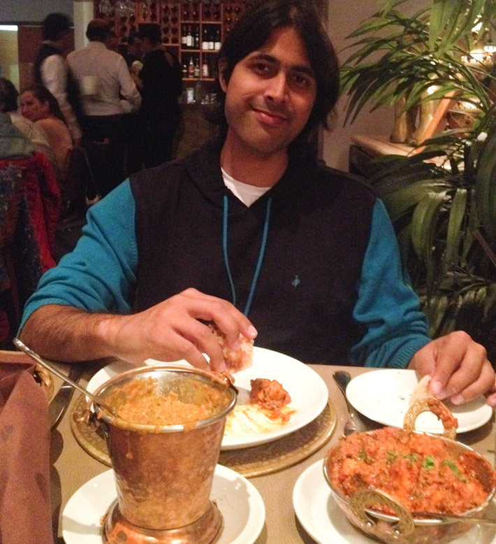 Enjoying a much awaited Indian meal in Santiago de Chile, after 3 months road tripping Patagonia.