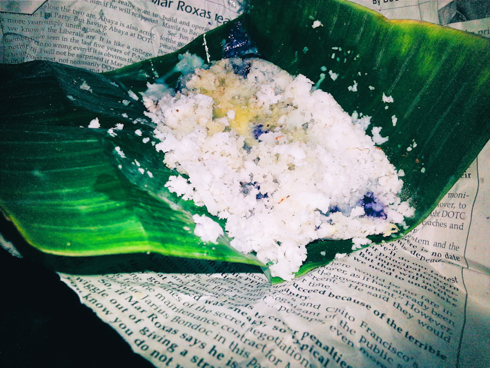 Filipino sticky rice, known as Puto Bumbong