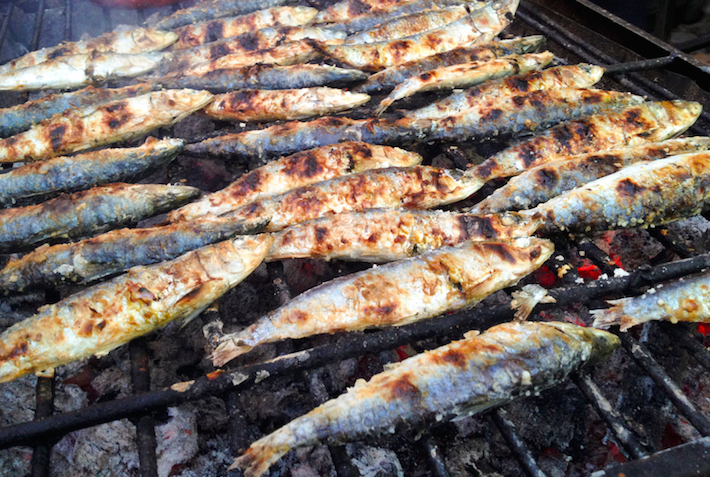 Grilled Sardines in Portugal
