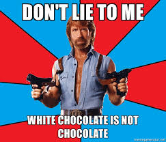 That's right people of Helsinki... white chocolate is NOT chocolate!