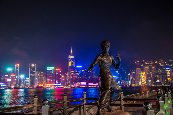 Bruce Lee statue in Hong Kong