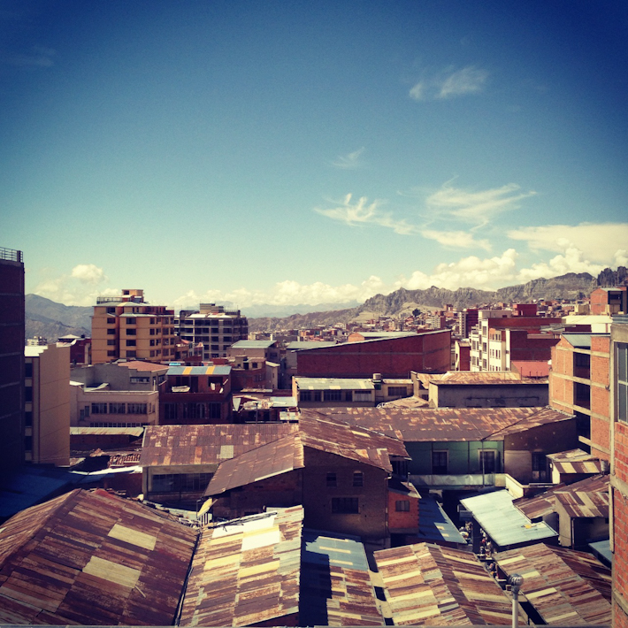 View over the tin roofs of La Paz