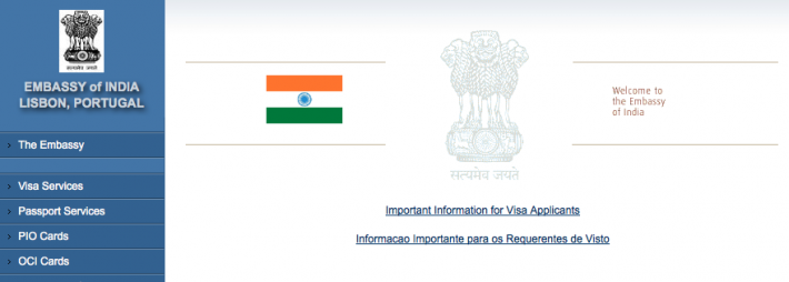 Indian embassy Lisbon Homepage