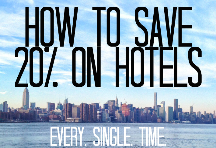How to save 20% on Hotels