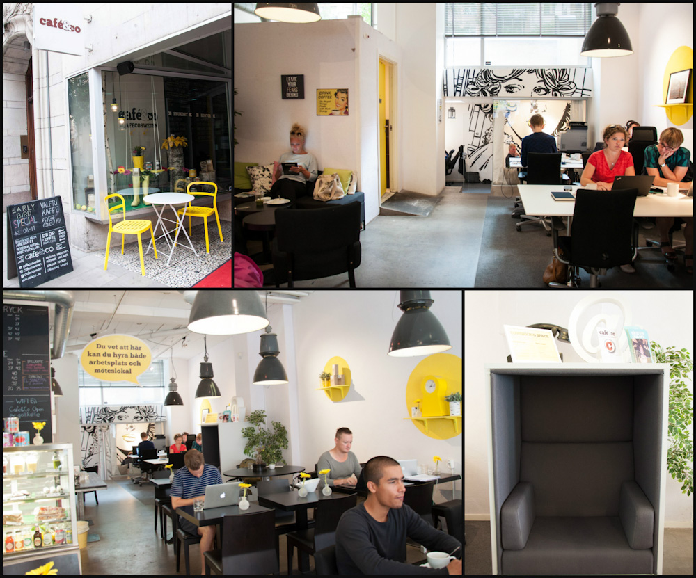 Cafe & Co in Stockholm: half co-working space, half cafe