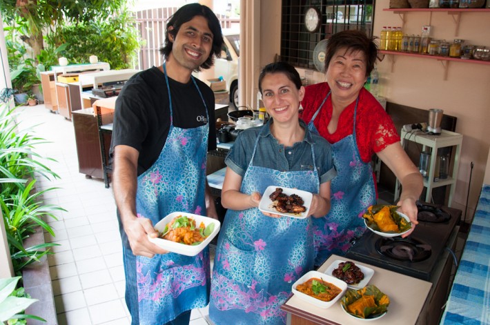 Cooking in Nyona Food in Penang with Pearly Kee