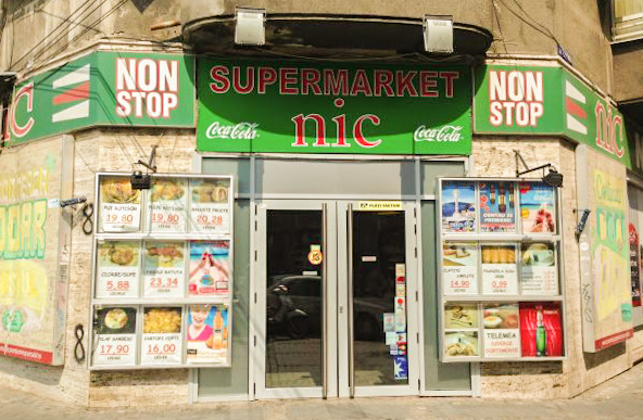 Non-stop supermarket in Bucharest