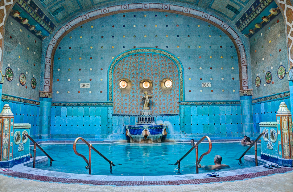 Inside Gellért Baths in Budapest - photo by gotohungary.com