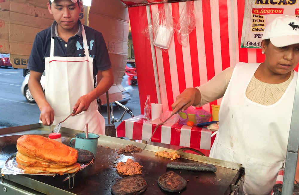 Street food stall in Mexico