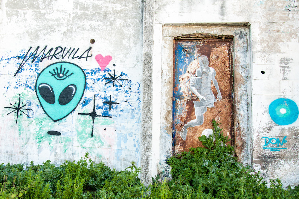 Marvila off beat street art district of Lisbon